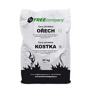 Tříděné pytlované černé uhlí pro klasická kamna, kostka, 800 kg